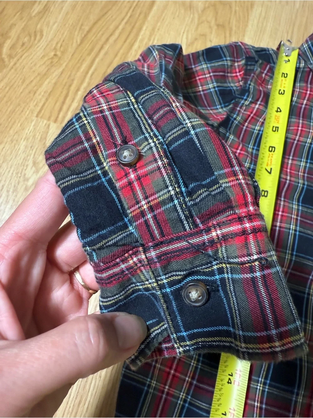 Carter's Boy's Red and Navy Plaid Button-Down Shirt - Size 7